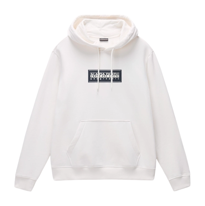 Hoodie Napapijri Men Box Logo White Whisper 25