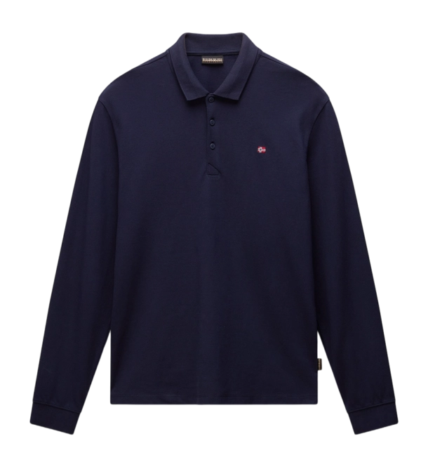 Polo Shirt Napapijri Men Ealis LS Blue Marine