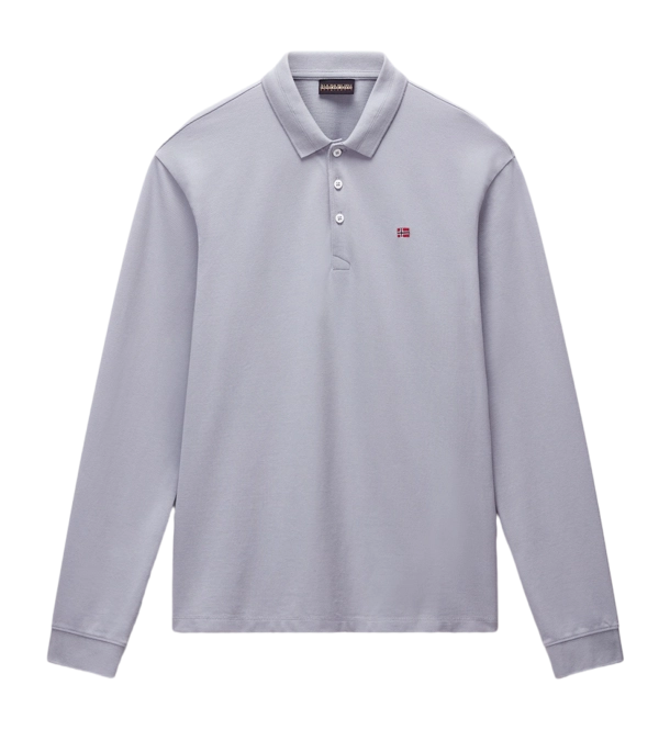 Polo Shirt Napapijri Men Ealis LS Ultimate Grey