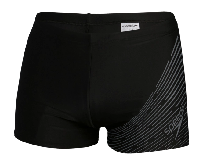 Swimming Trunks Speedo Men Eco Medley Logo Aquashort Black Grey 25