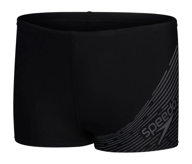 Swimming Trunks Speedo Boys Eco Medley Logo Aquashort Black Grey