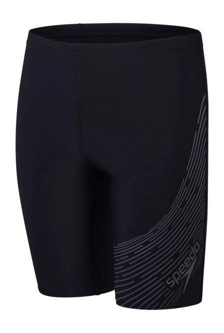 Swimming Trunks Speedo Boys Eco Medley Logo Jam Black Grey