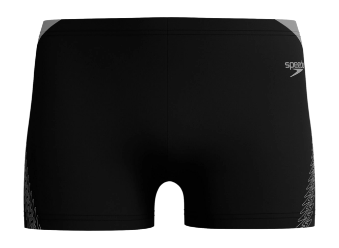 Swimming Trunks Speedo Men Eco+ Hyperboom Splice Aquashort Black Grey