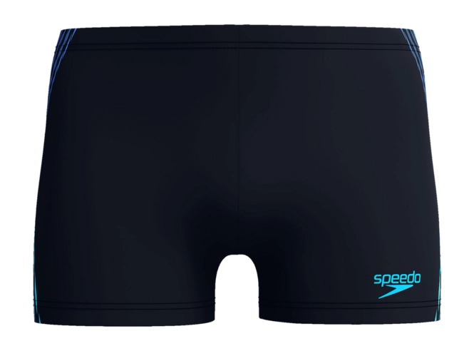 Swimming Trunks Speedo Men Eco+ Tech Panel Aquashort Black Blue