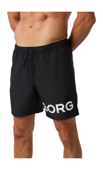 Swimming Trunks Björn Borg Men Borg Swim Shorts Black Beauty