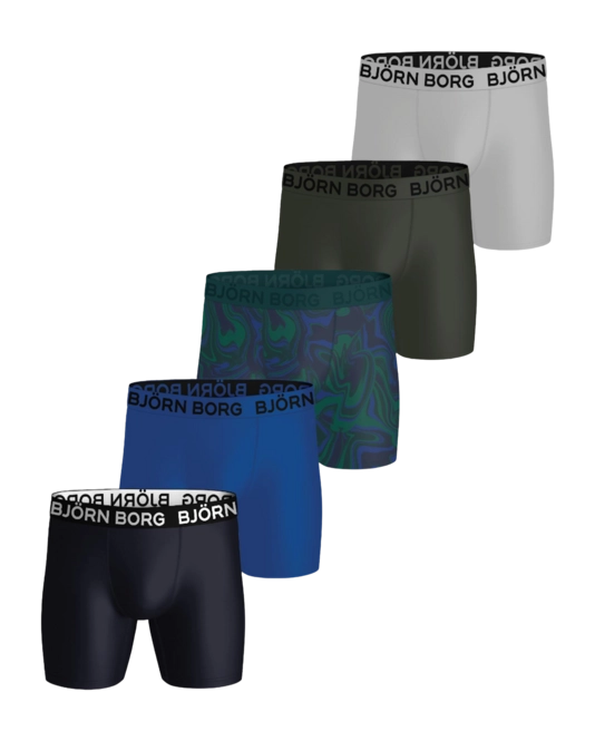 Boxer Shorts Björn Borg Men Sports Microfiber Boxer Multi-coloured Multipack 2 (5-pack)