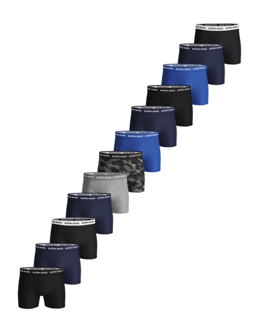 Boxer Shorts Björn Borg Men Cotton Stretch Boxer Multi-coloured Pack 2 (12-pack)