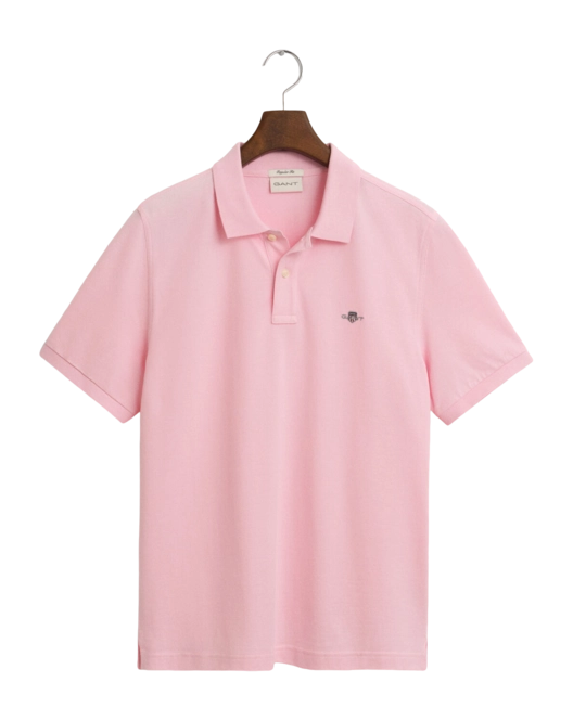 Polo Shirt Shirt GANT Men Reg Shield Ss Pique Polo Shirt California  Pink 25