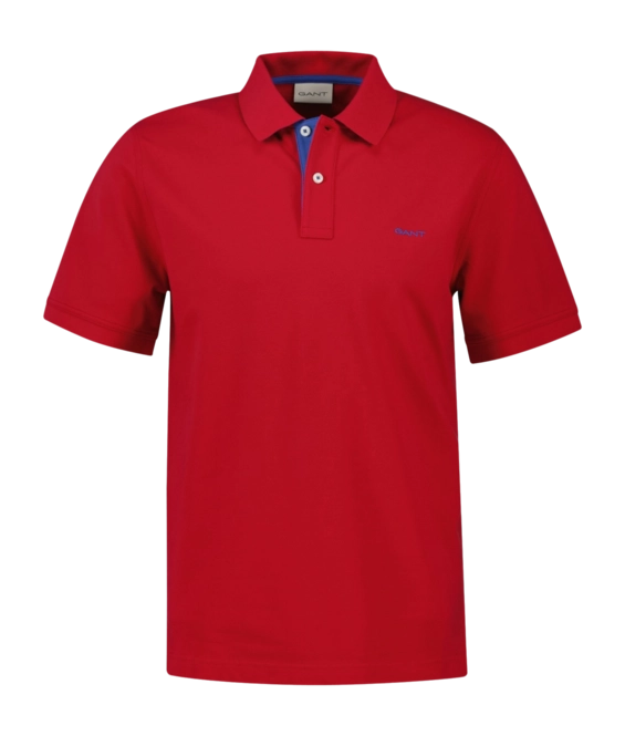 Polo Shirt GANT Men Reg Contrast Pique Ss Polo Shirt Ruby Red '25