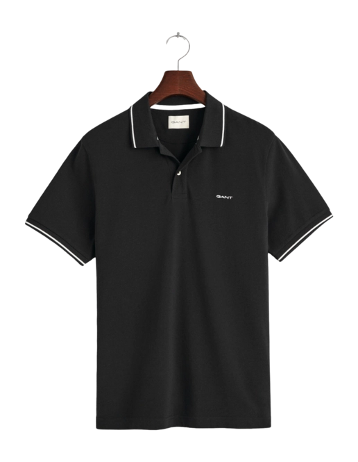 Polo Shirt GANT Men Tipping Ss Pique Polo Shirt Shirt Black '25