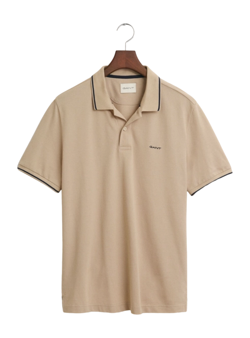 Polo Shirt GANT Men Tipping Ss Pique Polo Shirt Shirt Dry Sand '25