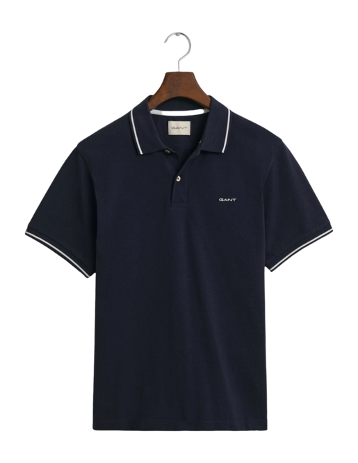 Polo Shirt GANT Men Tipping Ss Pique Polo Shirt Shirt Evening Blue '25
