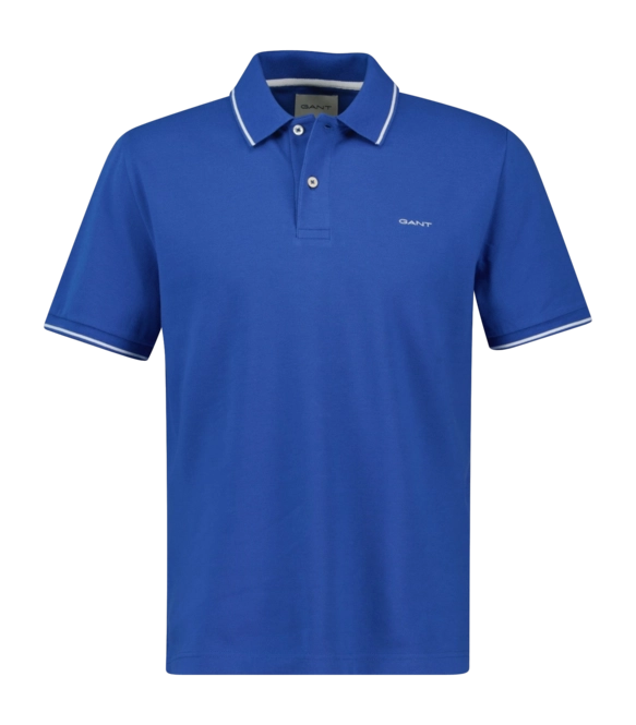Polo Shirt GANT Men Tipping Ss Pique Polo Shirt Rich Blue 25