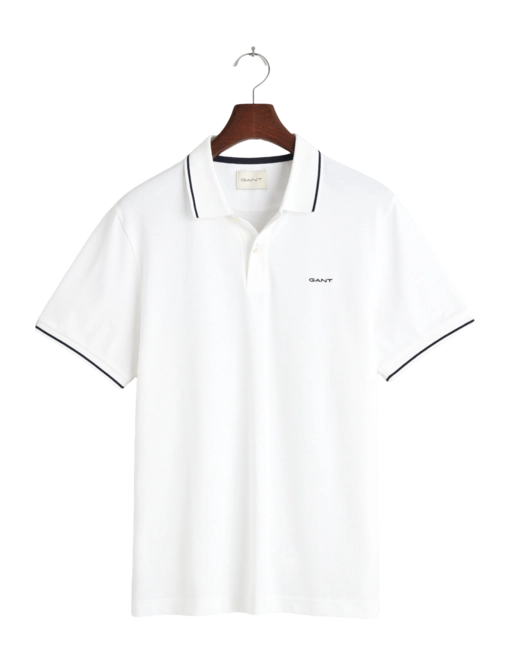 Polo Shirt GANT Men Tipping Ss Pique Polo Shirt White 25