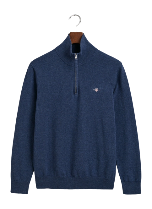 Jumper GANT Men Classic Cotton Half Zip Dark Jeansblue Melange 25