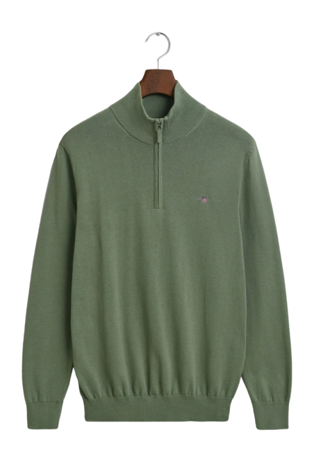 Jumper GANT Men Classic Cotton Half Zip Kalamata Green 25