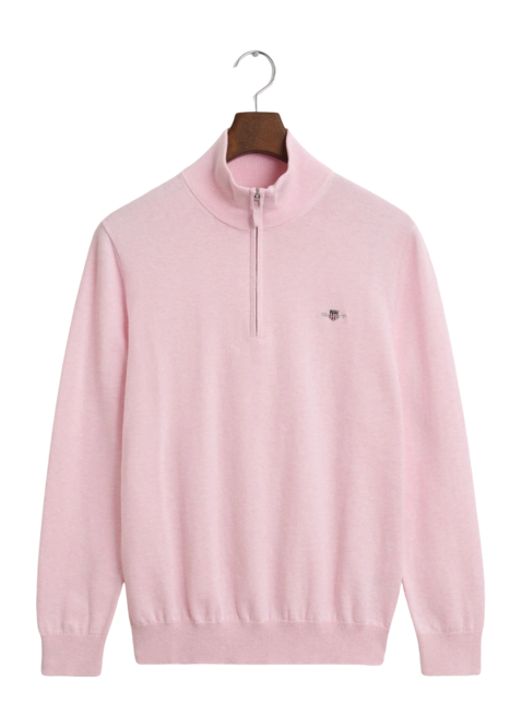 Jumper GANT Men Classic Cotton Half Zip Light Pink Melange 25
