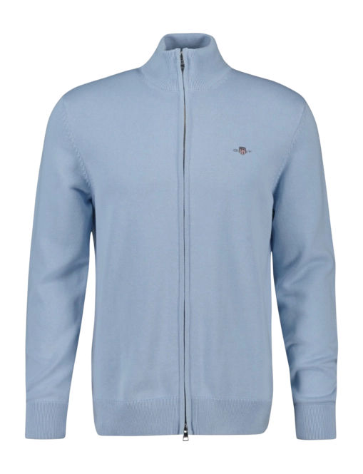 GANT Zip Sweatshirt Men Casual Cotton Zip Cardigan Fresh Blue 25