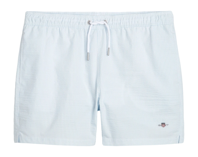 Swimming Trunks GANT Men Seersucker Swim Shorts Fresh Blue 25