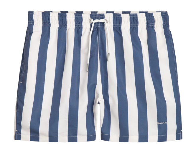 Swimming Trunks GANT Men Block Stripe Swim Shorts Dusty Navy 25