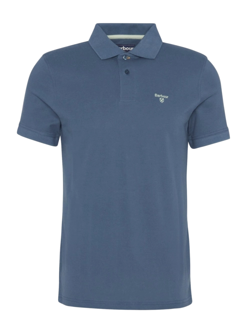 Polo Shirt Barbour Men Lightweight Sports Dusk Blue