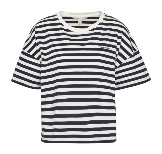 T-Shirt Barbour Women Adria Top Navy Stripe