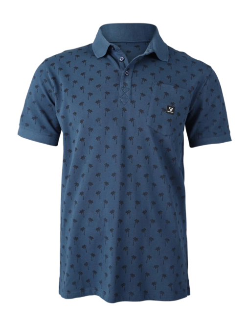 Polo Shirt Brunotti Men Addax Mini Palm Night Blue