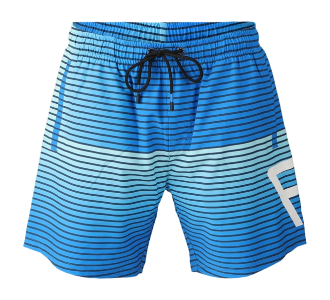Swimming Trunks Brunotti Men Preves Colorflow Stripe Neon Blue