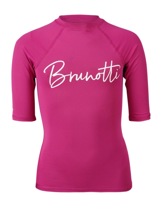 Swimming Shirt Brunotti Girls Lineas Rashguard Deep Magenta 25