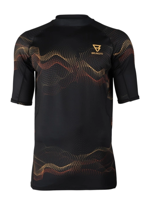 Swimming Shirt Brunotti Men Waveguard AO Rashguard Sounds From The Water Pirate Black