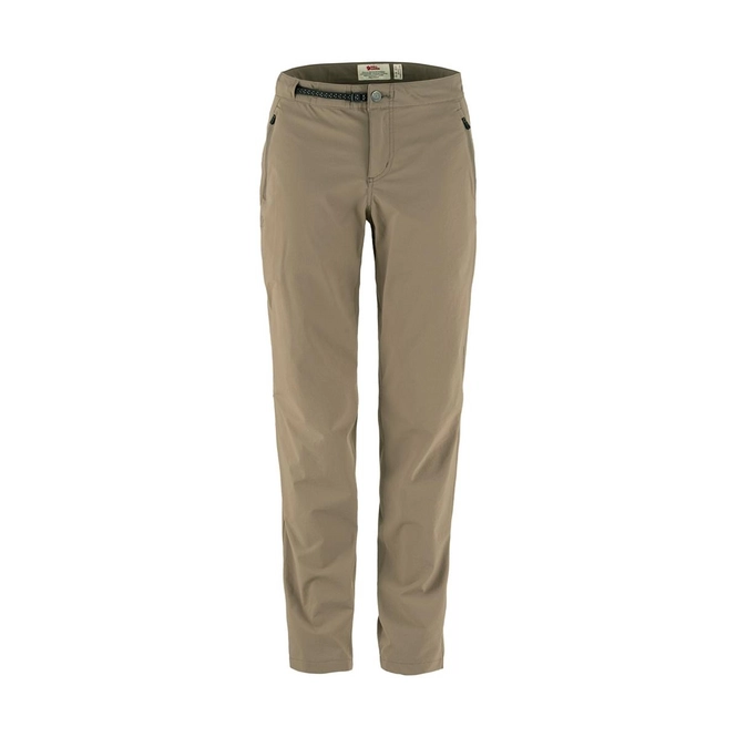 Trousers Fjällräven Women High Coast Trail Trousers Suede Brown  25W