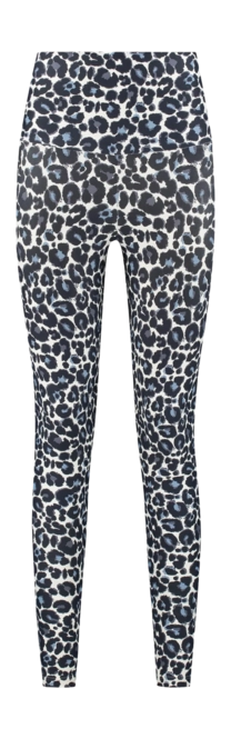 Leggings Deblon Women Classic High Waistband Leopard Summer Blue
