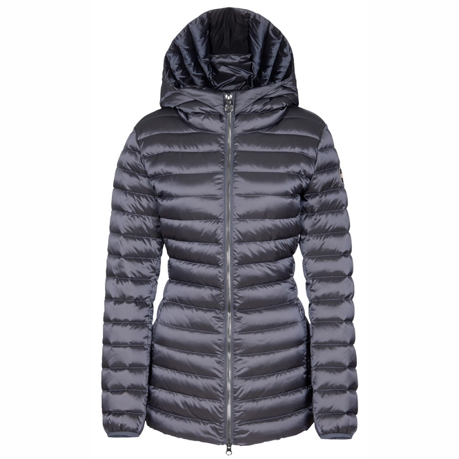 Winter Jacket Colmar 2252 Medium Length Womens Down Satin Effect Halley-Navy