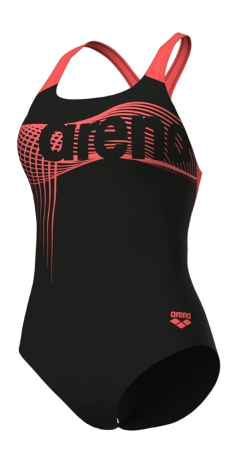 Swimsuits Arena Women W Wake Swimsuit Swim Pro Back black-calypso Coral