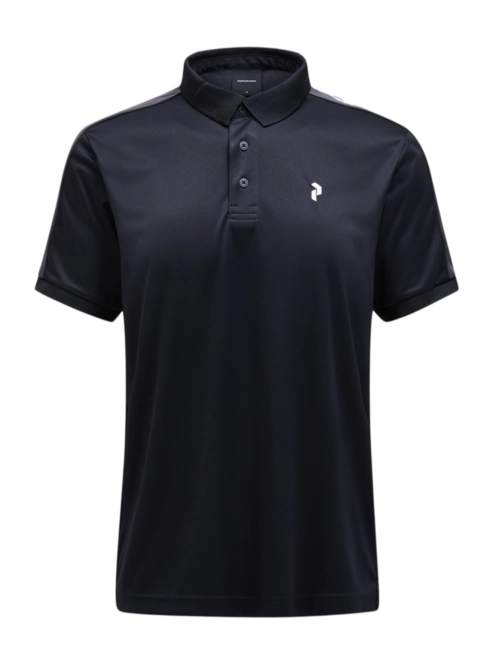 Polo Shirt Shirt Peak Performance Men Player Polo Shirt Black Motion Grey