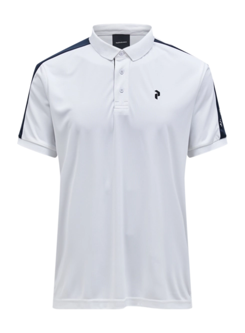 Polo Shirt Shirt Peak Performance Men Player Polo Shirt White Salute Blue