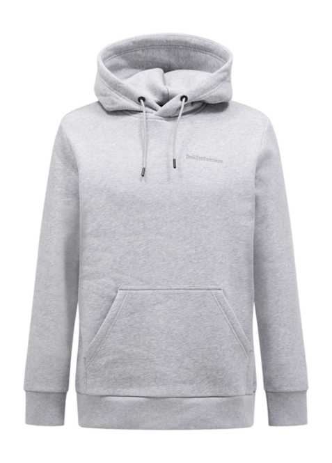 Hoodie Peak Performance Men Original Small Logo Hoodie Med Grey Melange