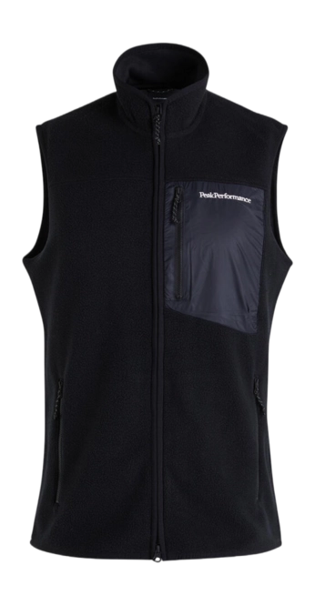 Body Warmer Peak Performance Men Pile Vest Black