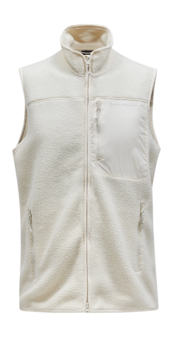 Body Warmer Peak Performance Men Pile Vest Vintage White