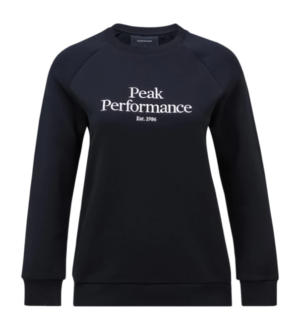 Jumper Peak Performance Women Original Crew Black Offwhite