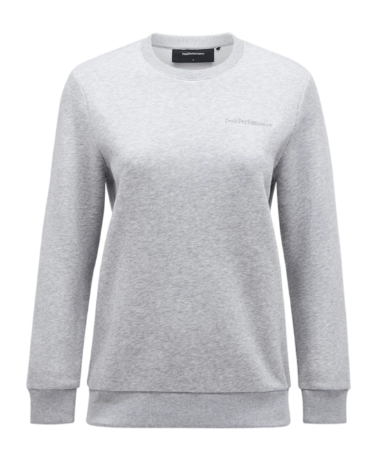 Jumper Peak Performance Women Original Small Logo Crew Med Grey Melange