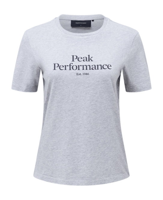 T-Shirt Peak Performance Women Original Tee Med Grey Melange Black