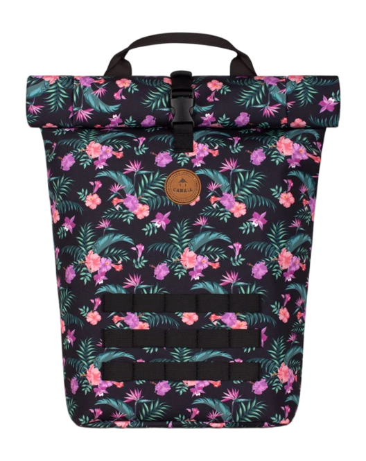 Rucksack Cabaïa Starter Valladolid Black With Purple Flowers Medium '24