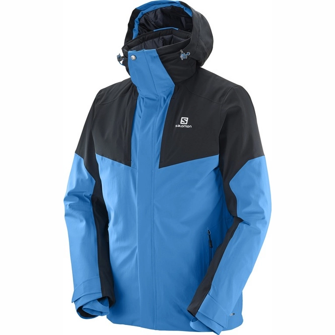 Ski Jacket Salomon Icerocket Men Hawaiian Surf Black