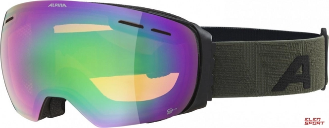 Ski Goggles Alpina Granby Q Lite Black/Olive Matt