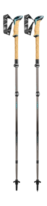 Trekking Pole Leki Cressida FX Carbon Fibre Fibre Brown-Metallic/Mint - 100 / 120 cm