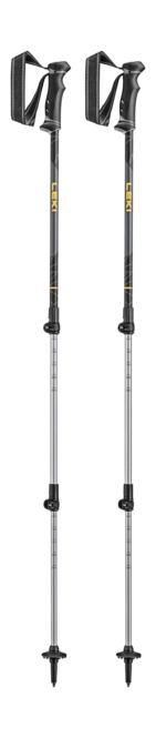 Trekking Pole Leki Journey Lite Dark-Anthracite/ Black/ Mango - 100 / 135 cm