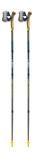 Nordic Walking Pole Leki Traveller FX.One Carbon Fibre Fibre Silver-Gray/Midnight-Blue - 125 cm
