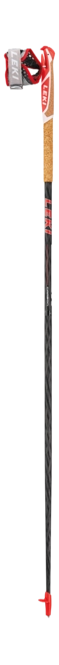 Trekking Pole Leki Vertical K View Carbon Fibre Fibre/ White/ Neon Red - 135 cm