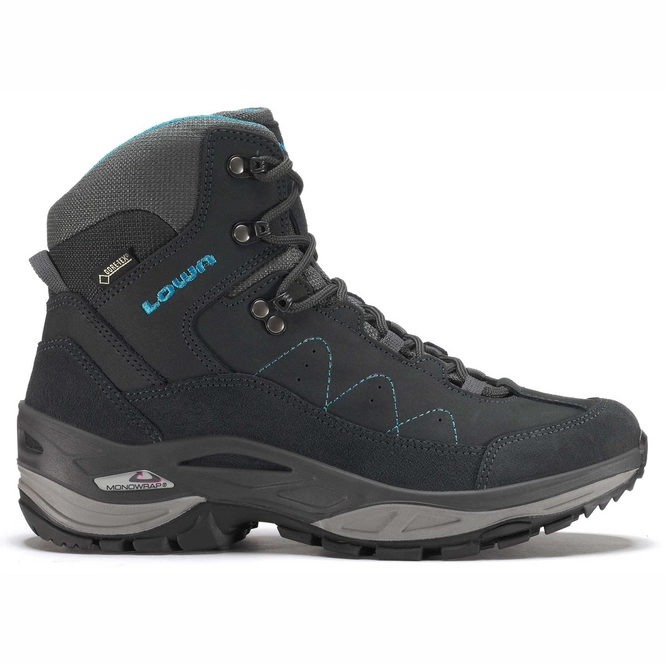 Walking Shoe Lowa Toro Ii Gtx Mid Ws Anthracite Turquoise